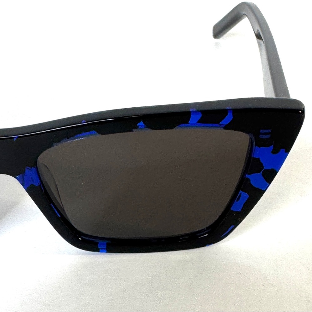 SAINT LAURENT Mica Cat Eye Sunglasses SL 276 009 Black Blue Havana NEW With Case - Picture 5 of 14